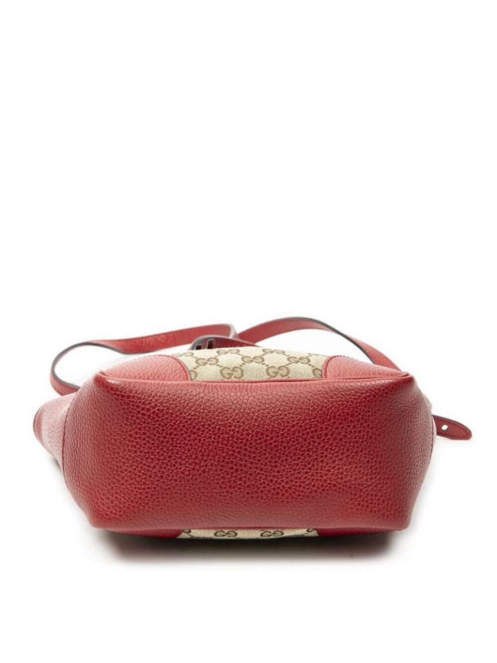 Gucci Small Bree Tote Red Beige GG Canvas - Picture 6 of 10